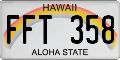 HI license plate FFT358