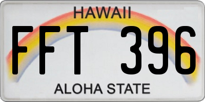 HI license plate FFT396