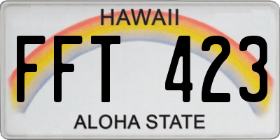 HI license plate FFT423