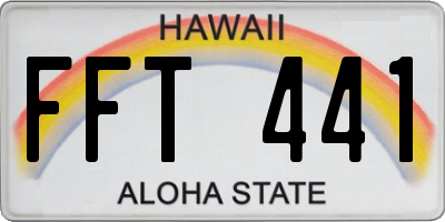 HI license plate FFT441