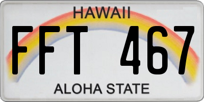 HI license plate FFT467