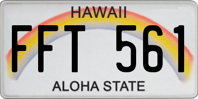 HI license plate FFT561
