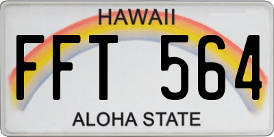 HI license plate FFT564