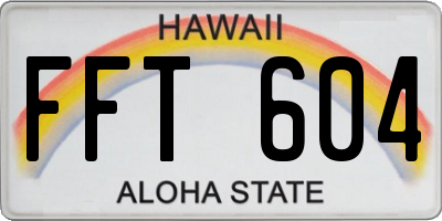 HI license plate FFT604
