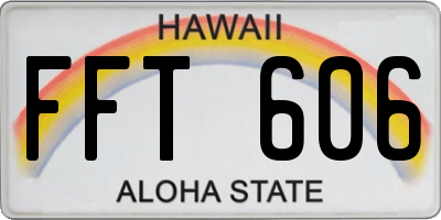 HI license plate FFT606