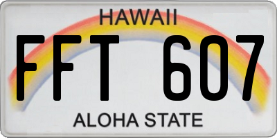 HI license plate FFT607