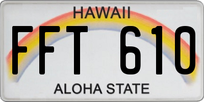 HI license plate FFT610