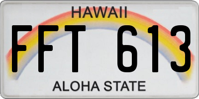 HI license plate FFT613
