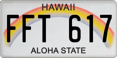HI license plate FFT617
