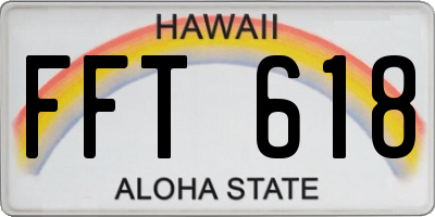 HI license plate FFT618