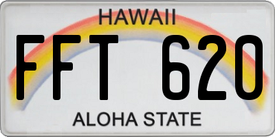 HI license plate FFT620