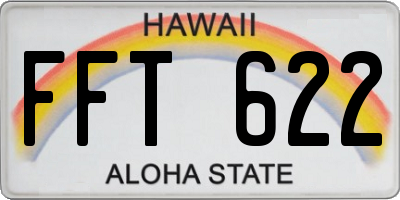 HI license plate FFT622