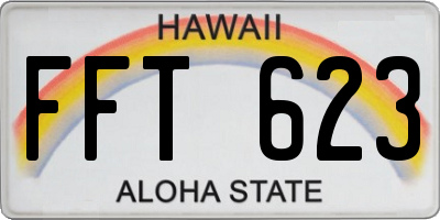 HI license plate FFT623