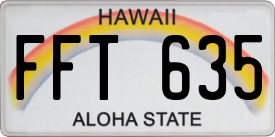HI license plate FFT635
