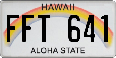 HI license plate FFT641
