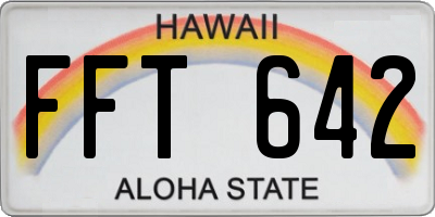 HI license plate FFT642