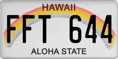 HI license plate FFT644
