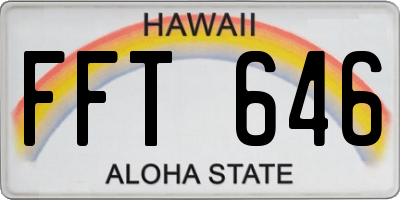 HI license plate FFT646