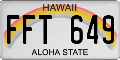 HI license plate FFT649