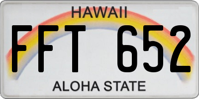 HI license plate FFT652