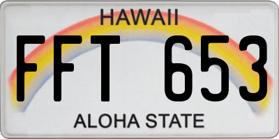 HI license plate FFT653