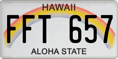 HI license plate FFT657