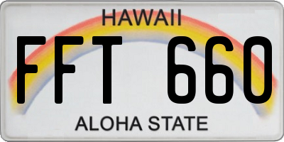 HI license plate FFT660