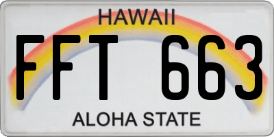 HI license plate FFT663