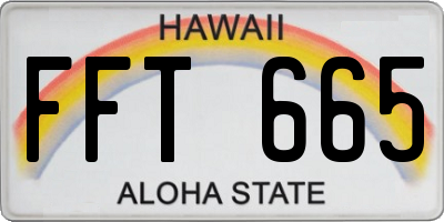 HI license plate FFT665