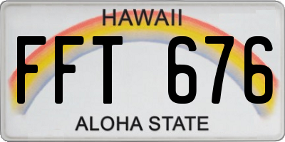 HI license plate FFT676
