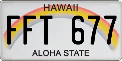HI license plate FFT677