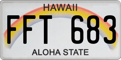 HI license plate FFT683
