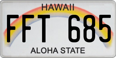 HI license plate FFT685