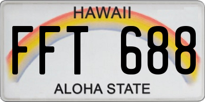 HI license plate FFT688