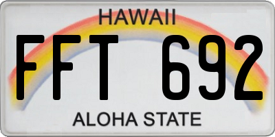 HI license plate FFT692