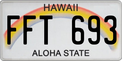 HI license plate FFT693
