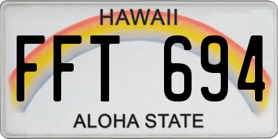 HI license plate FFT694