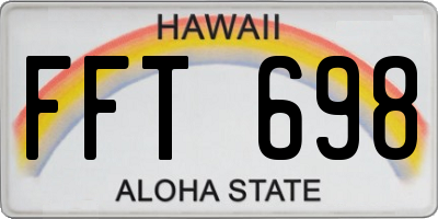 HI license plate FFT698