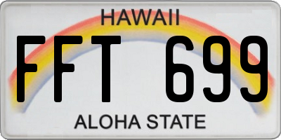 HI license plate FFT699