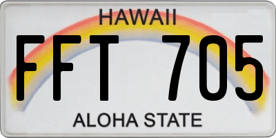 HI license plate FFT705