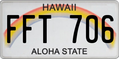 HI license plate FFT706