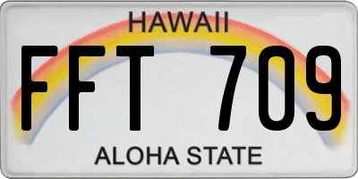 HI license plate FFT709