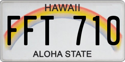 HI license plate FFT710