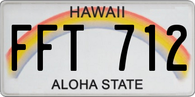 HI license plate FFT712
