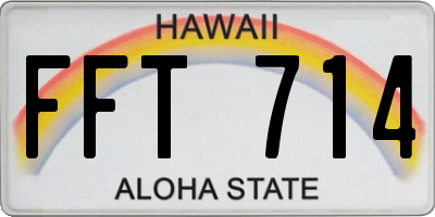 HI license plate FFT714