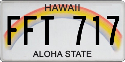 HI license plate FFT717