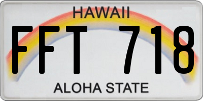 HI license plate FFT718