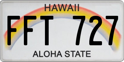 HI license plate FFT727