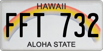 HI license plate FFT732