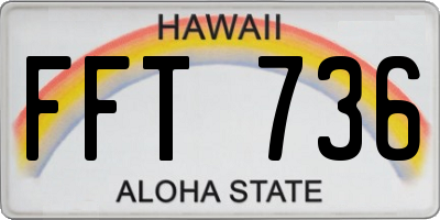 HI license plate FFT736